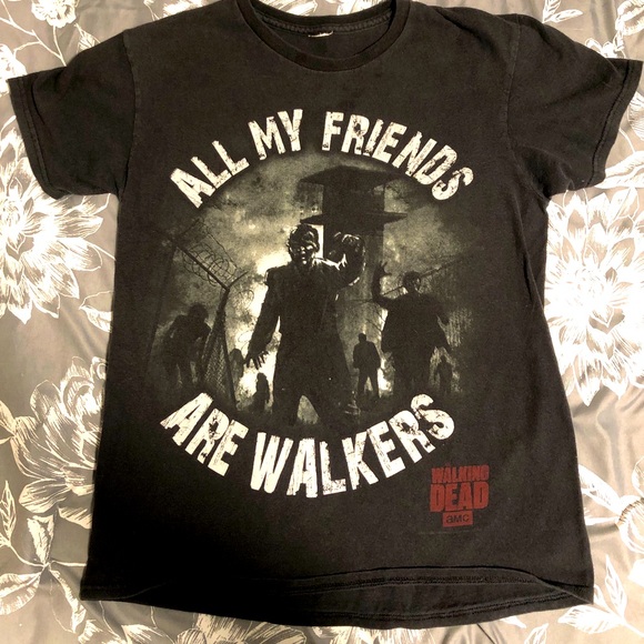 All My Friends Are Walkers Sz M Walking Dead auth - Picture 1 of 10